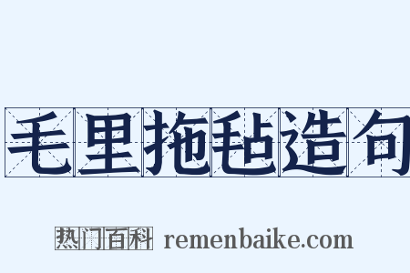 毛里拖毡造句是什么意思的图片